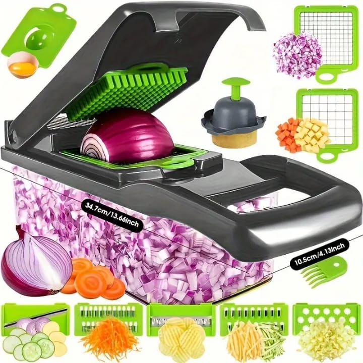 16-in-1 Multifunction Vegetable Chopper and Slicer